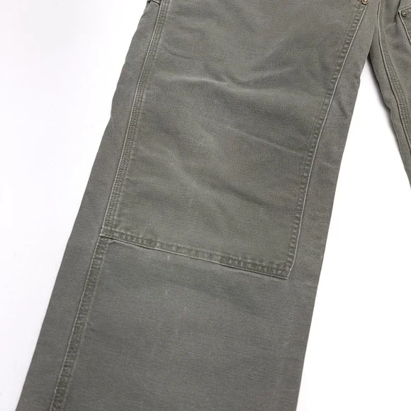 Vintage Carhartt B136‎ MOS Double Knee Carpenter Pants 38x30 Moss Green Y2K USA